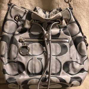 Coach Signature drawstring bag